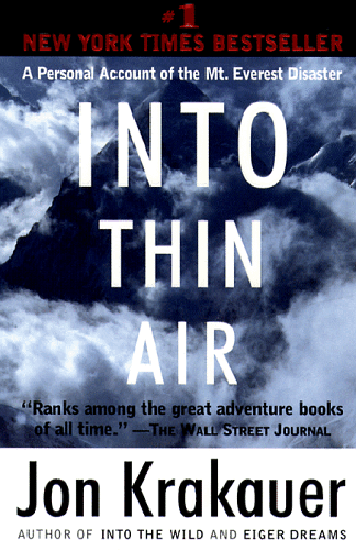 Mountaineering Books Into Thin Air Jon Krakauer