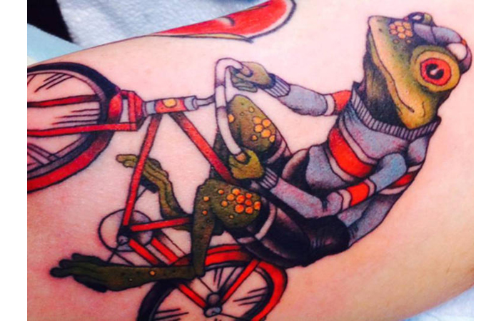 Road Cycling Tattoo Frog danielleturcotte