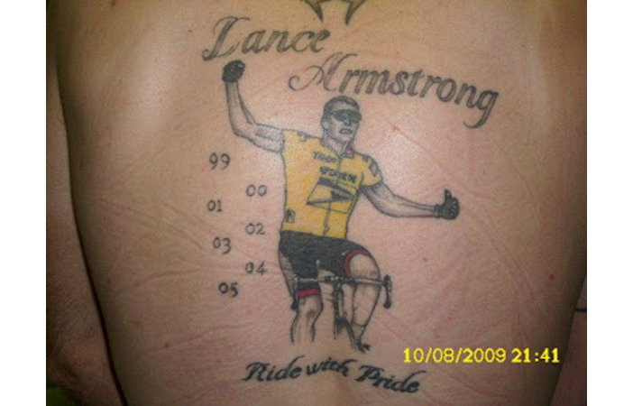 Road Cycling Tattoo Lance Armstrong lastangryfan.com