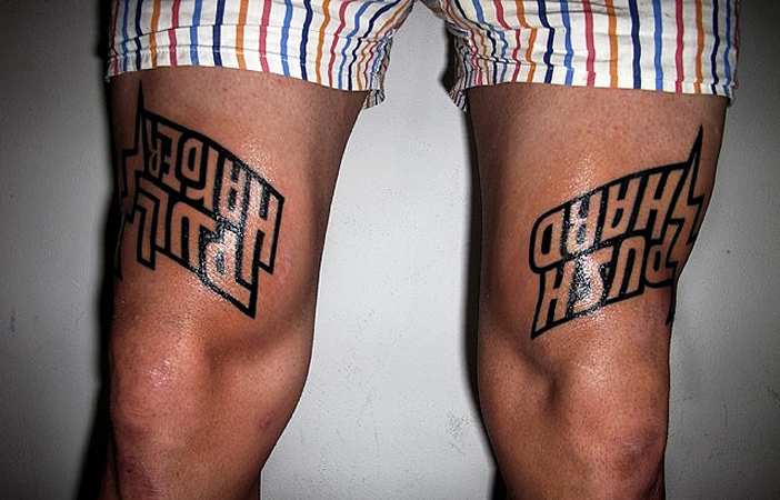 Road Cycling Tattoo Push Hard Push Harder