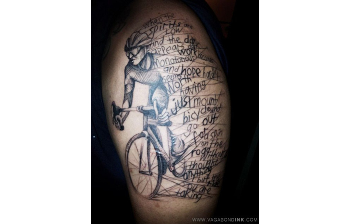 Road tattoo by Pepper: TattooNOW