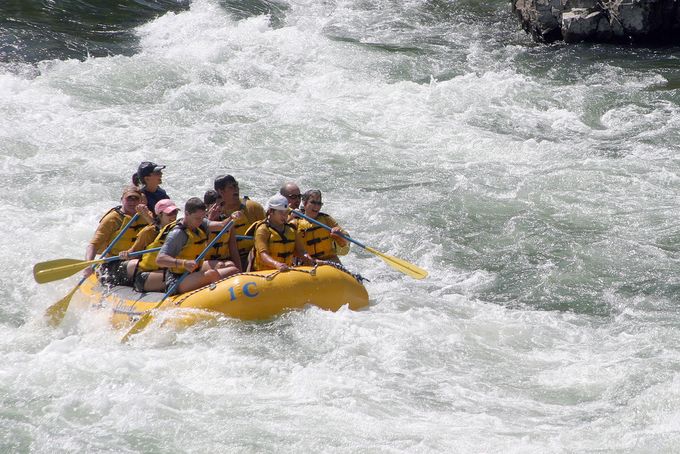 Rafting on the Snake River, Wyoming - White eater rafting in the USA