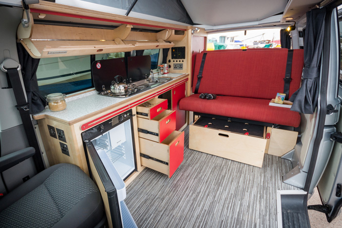 Camper Van Interior Maximum Storage Conversion