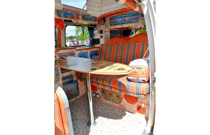 Camper Van Interior VW Crazy Skimboard Table