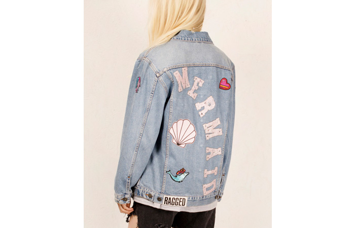 Mermaid Denim Jacket Ragged Priest