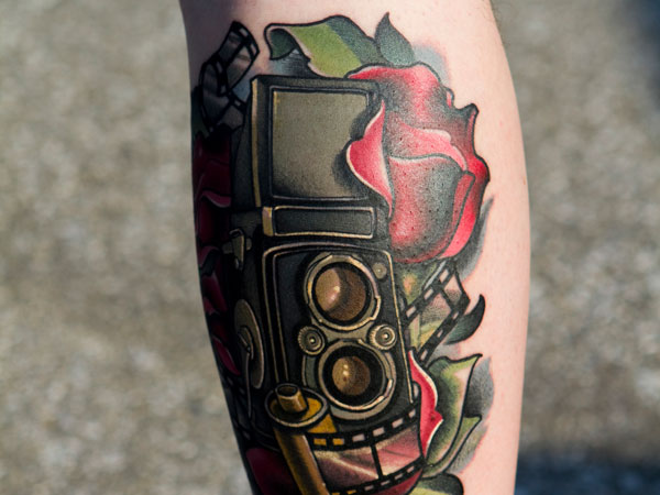 Camera Tattoo Design ❤️ Camera Lovers ❤️ #camera #cameralovers📷❤  #cameralens #photography #trending #trendingreels #trend... | Instagram