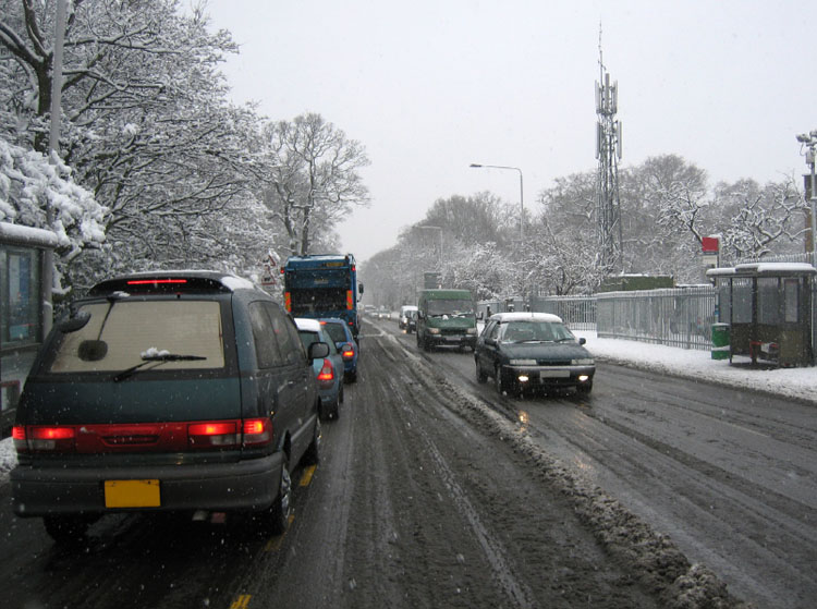 Snow Traffic UK Britain Roads