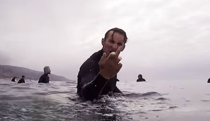 Surfer Dick Swearing Middle Finger