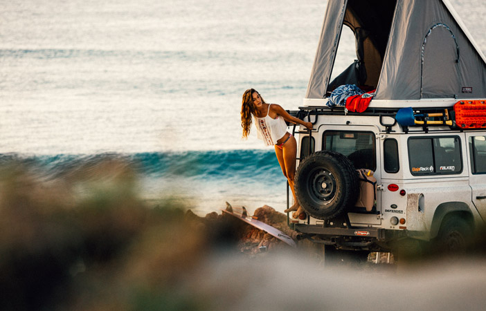 Surfing Camping Baja California Roxy