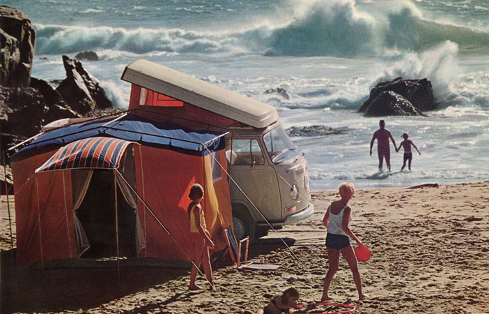 Surfing Camping VW Campervan 1968 Pinterest