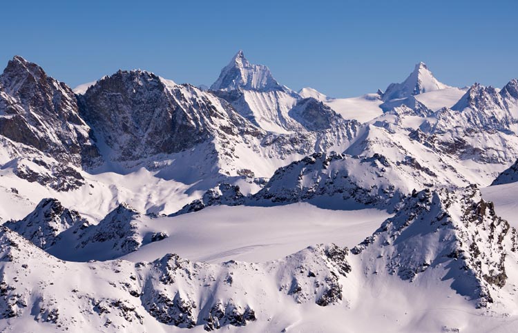Zermatt Snowboarding Skiing Mountains Switzerland