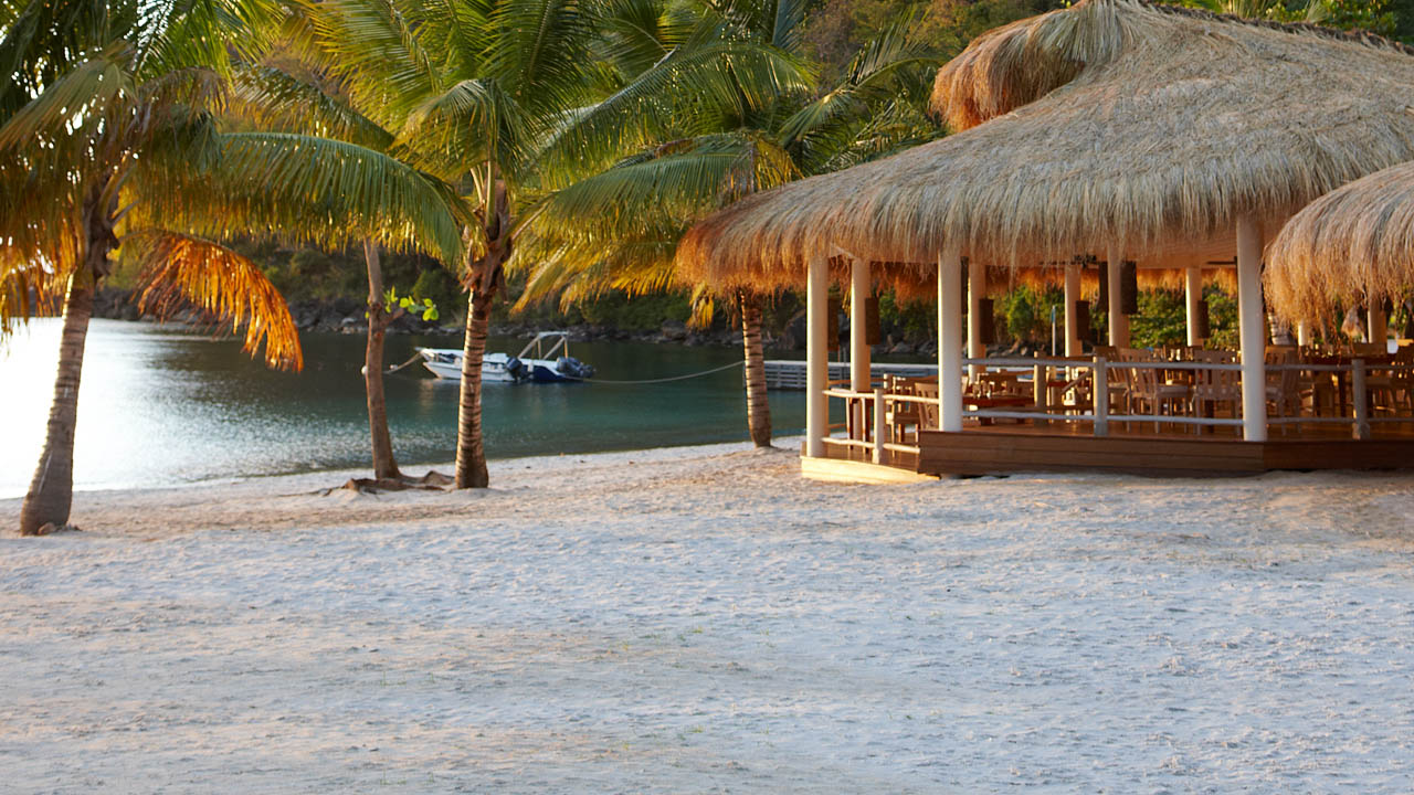 Thatched pavillion on beach: - http://www.viceroyhotelsandresorts.com/en/sugarbeach/dining_and_nightlife/lounges/bayside_bar