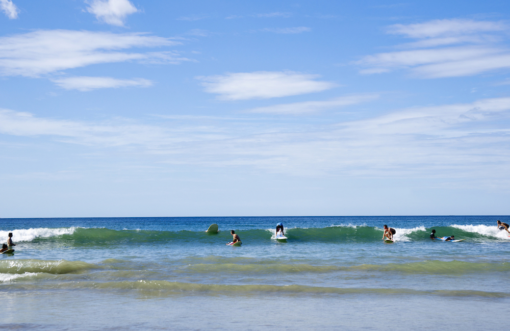 Surfing for Beginners: small, gentle waves in Costa Rica, perfect for beginner surfers