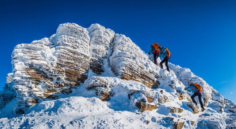 Mountain Climbing Clothing For Winter Summits