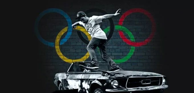 Will Olympic skateboarding involve somebody doing a backside tail slide on an old Mustang? No, probably not - Image: Oliver Keane