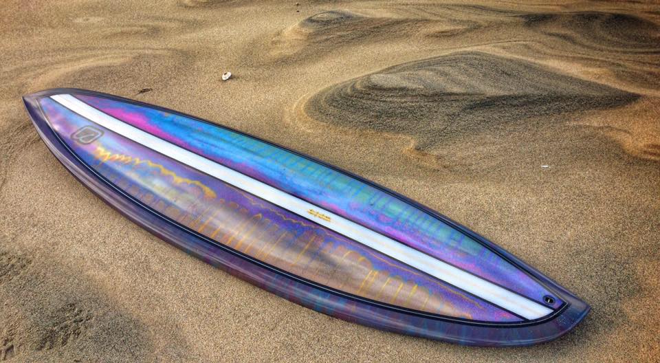 Custom Surfboards UK: asymmetrical surfboard shaped by Scotland's Jay Surfboards