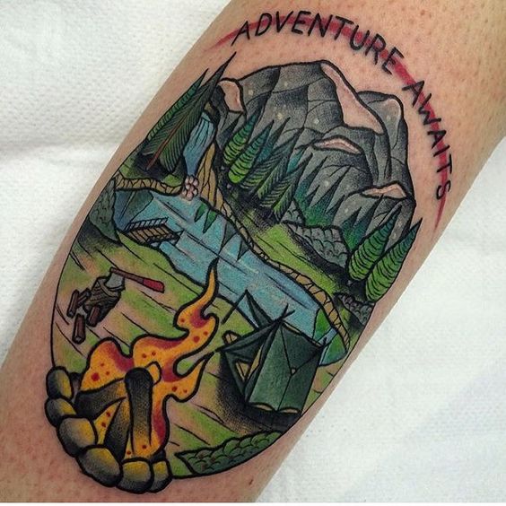 Mountain Camping Temporary Tattoo – Drift & Amble