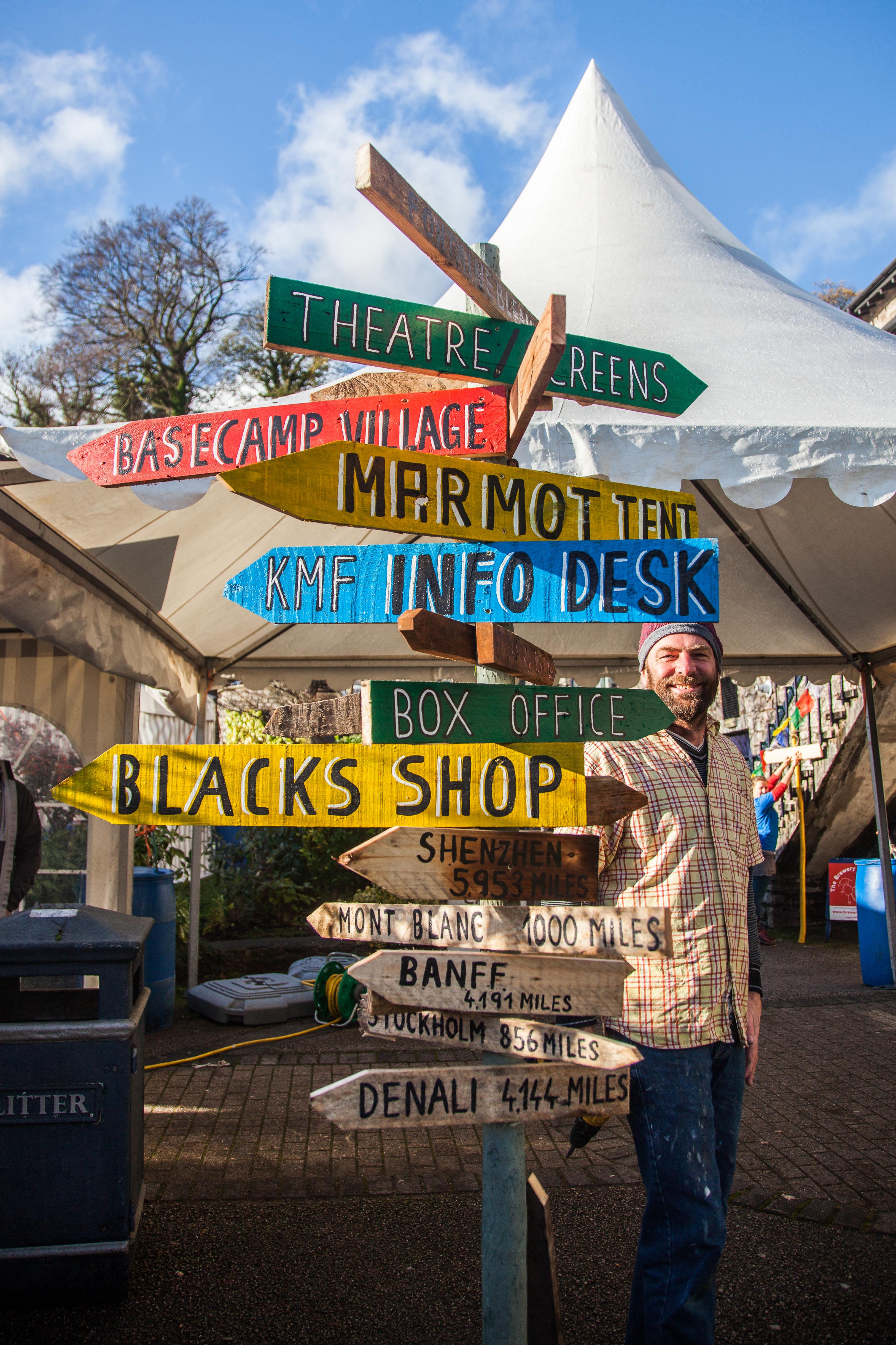 Kendal Mountain Festival 2016 sign posts