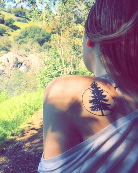 Small tattoo in black-white with abstract trees in a snowy spooky skyline  on Craiyon