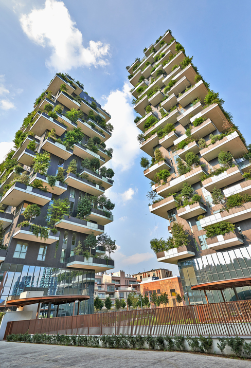 Milan, Italy- June11, 2015: Vertical Forest apartment building in the Porta Nuova area of Milano, Lombardy, Italy also called Bosco Verticale and winner for 2014 of the International Highrise Award, organized by Deutsches Architekturmuseum of Frankfurt. Photo: iStock