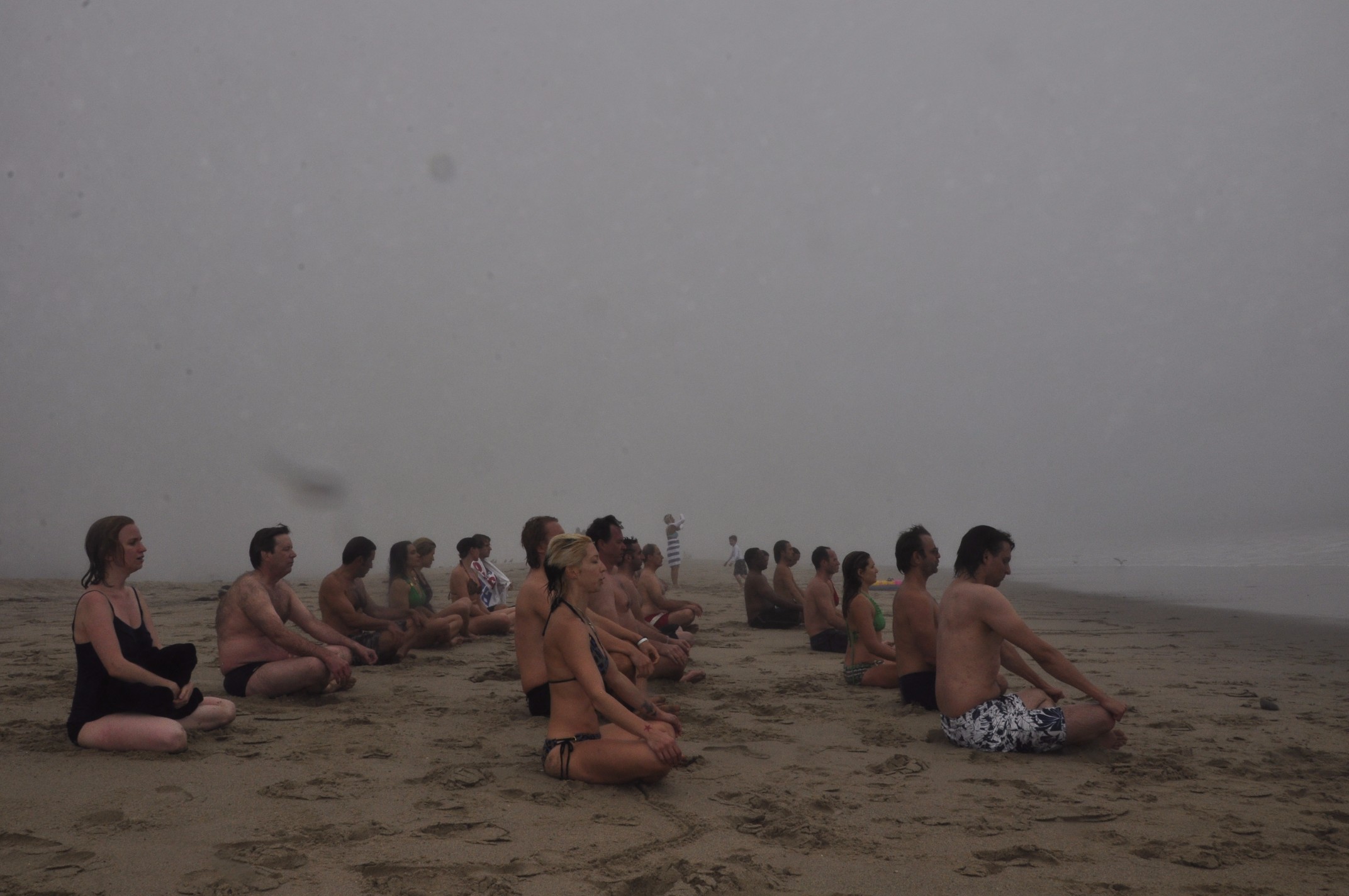 Wim Hof leads a class on his now famous method Photograph: Enahm Hof