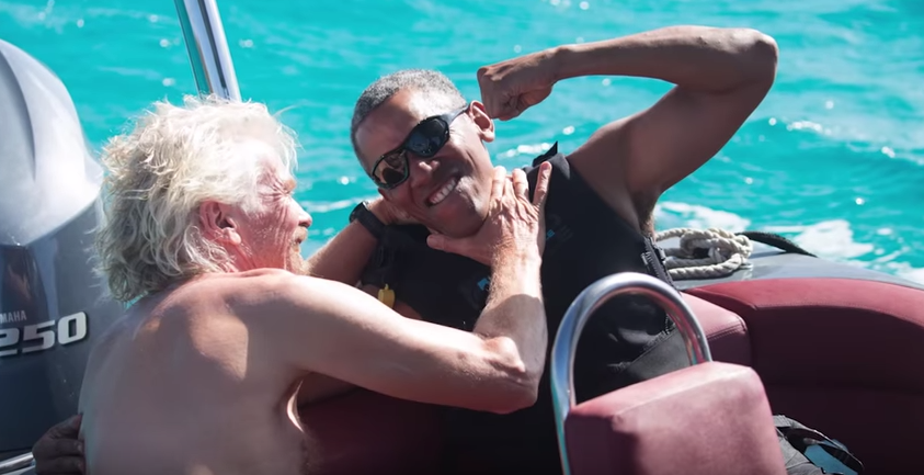 Barack Obama Kitesurfing Sir Richard Branson