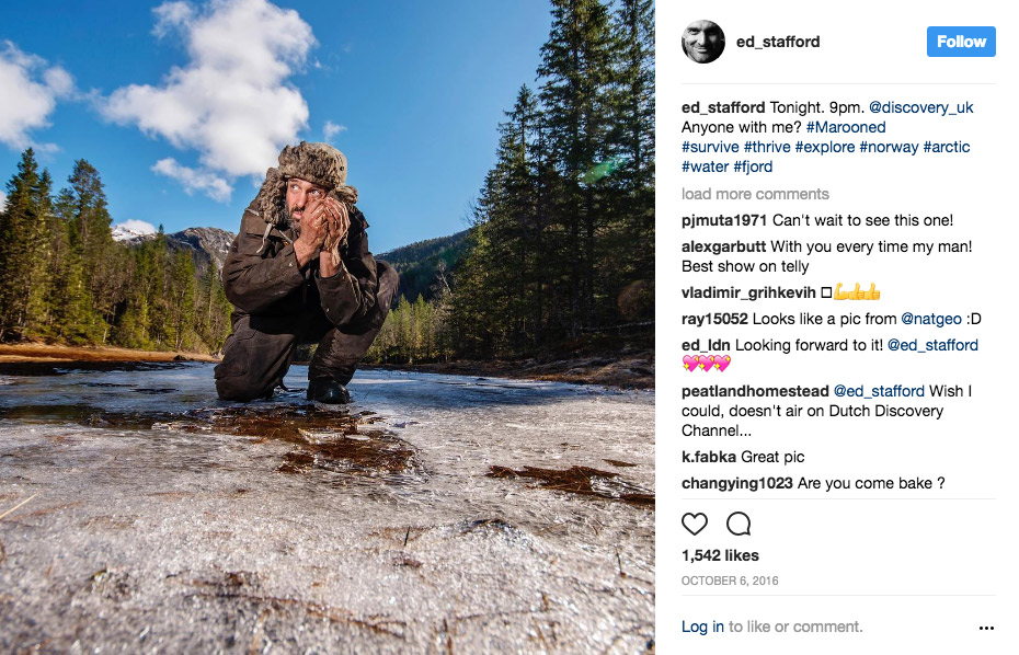 Ed Stafford Instagram Adventuregram