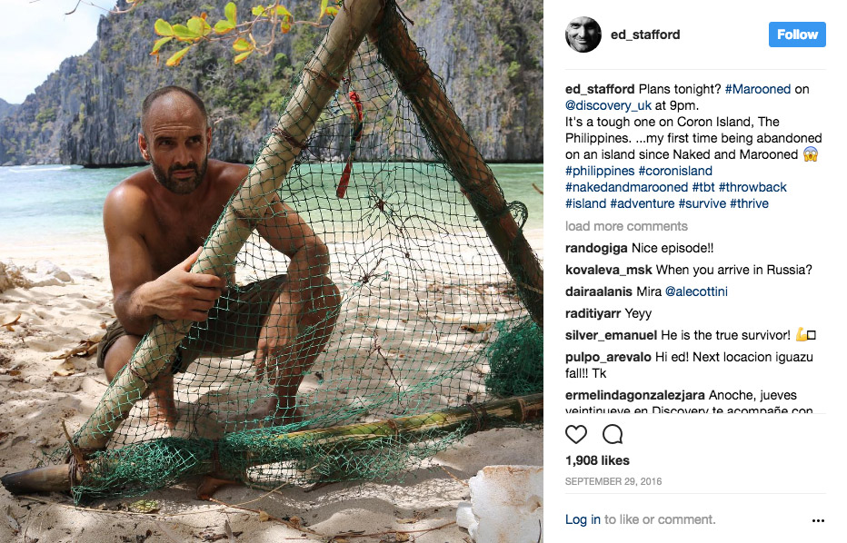 Ed Stafford Instagram Adventuregram