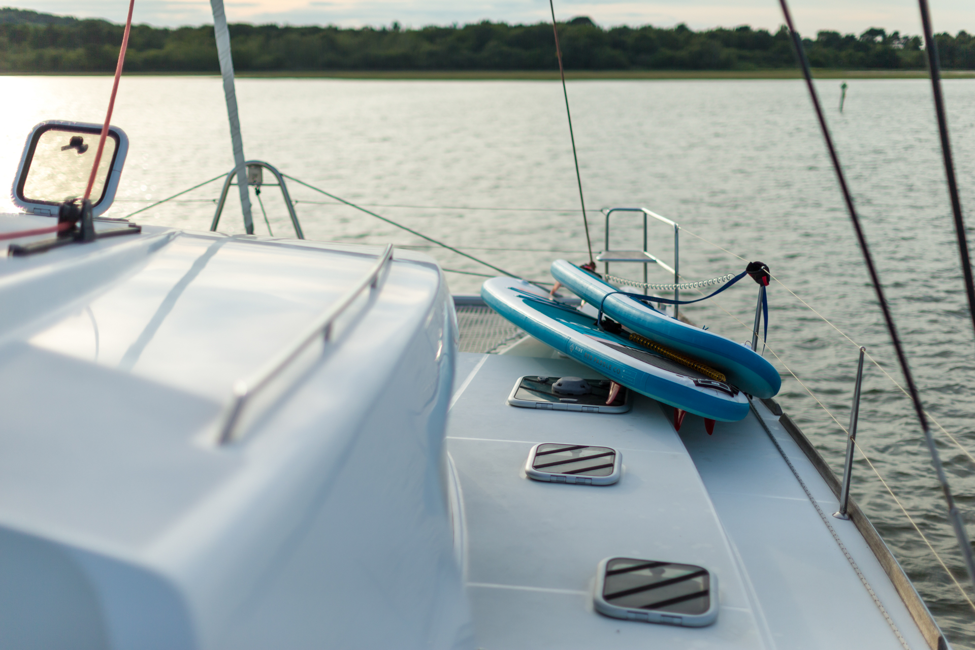 On board our super smooth catamaran Credit: Globalshots