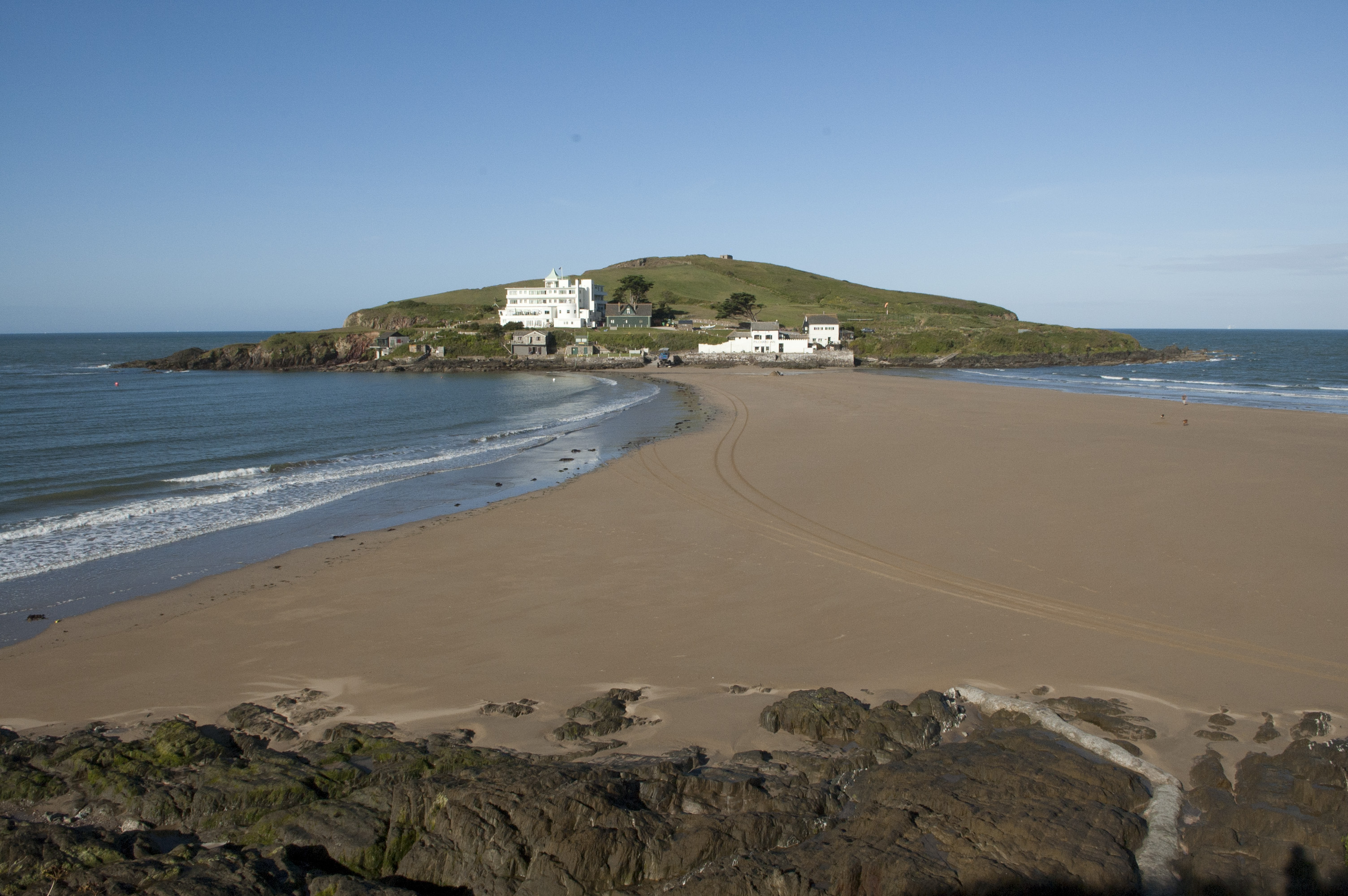 Burgh Island at low tide. Credit: SwimTrek