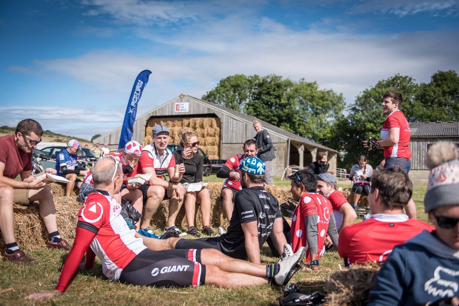 Riders chill out on the big day at the sportive