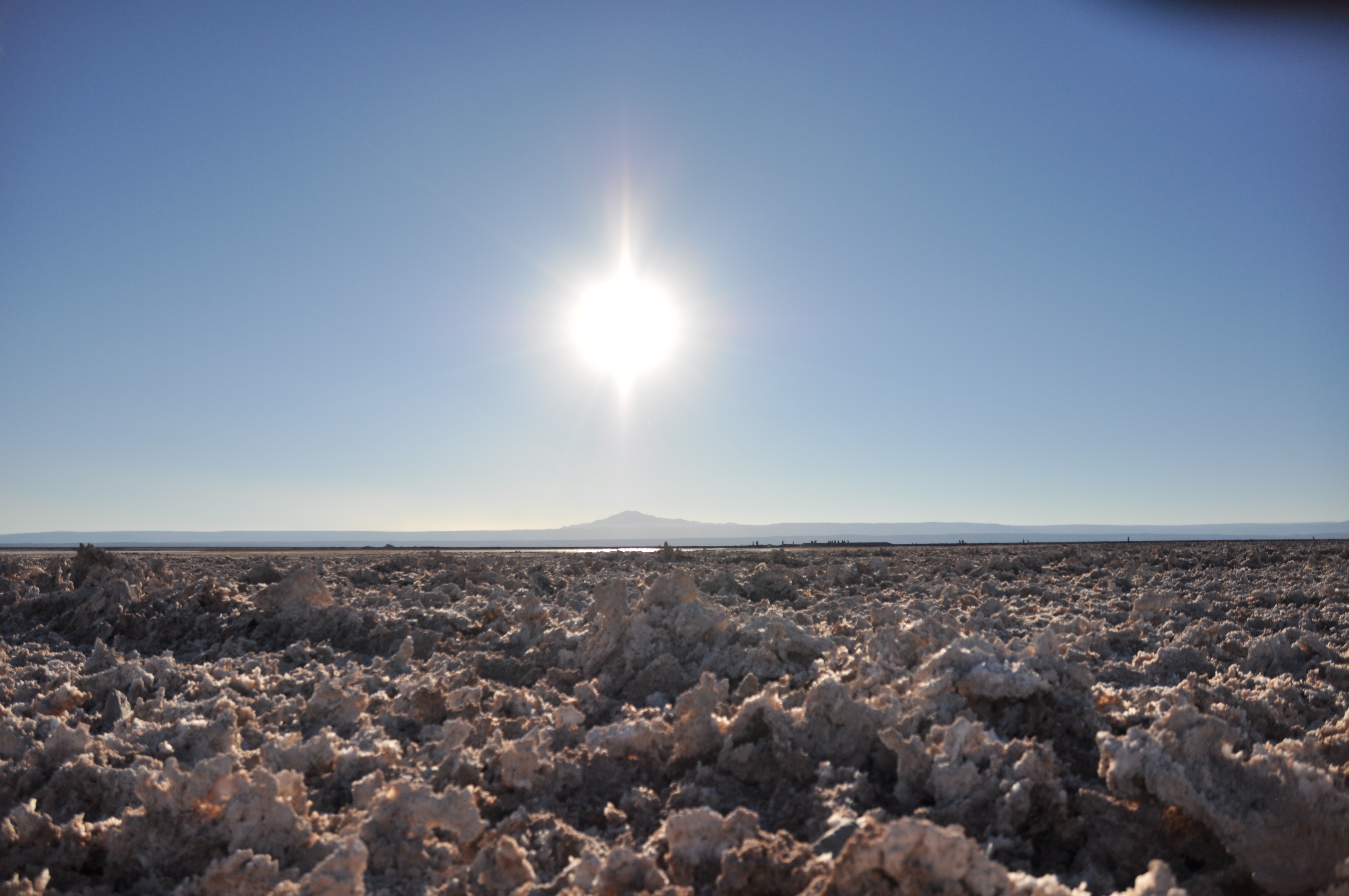 The jagged crust of Salar de Atacama, the largest salt flat in Chile (2,300m above sea level) and the world’s largest and purest source of lithium.