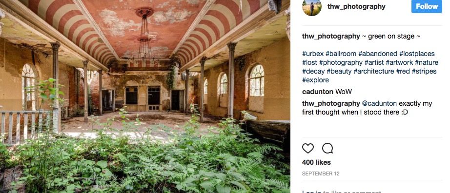 An abandoned ballroom