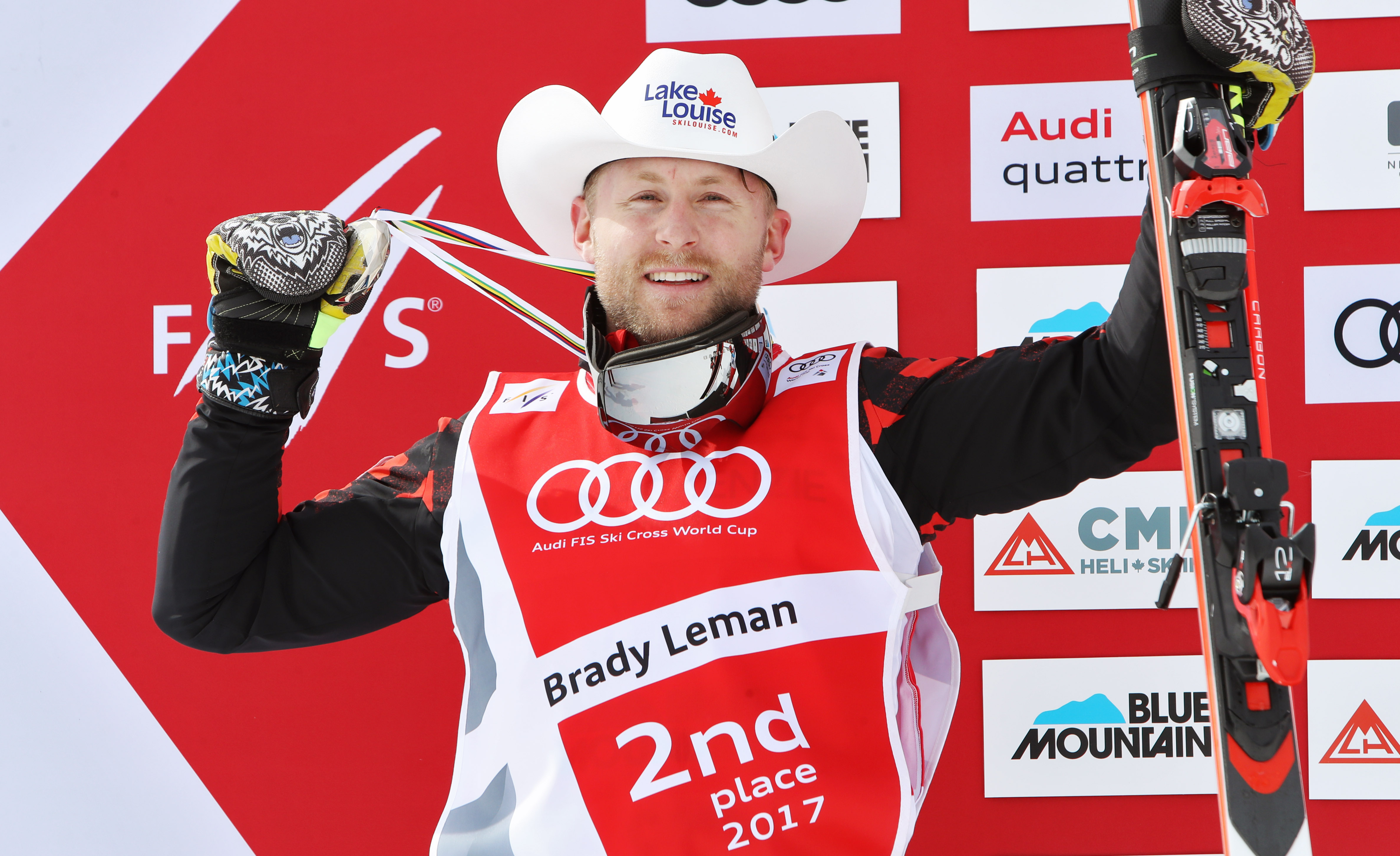 Ski Cross, men, award ceremony for the overall World Cup. Image shows Brady Leman (CAN). Keywords: medal. Photo: GEPA pictures/ Matthias Hauer