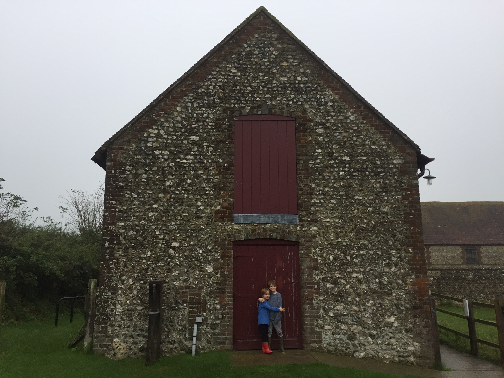 Gumber Bothy and the author's two sons. Credit: Sam Haddad