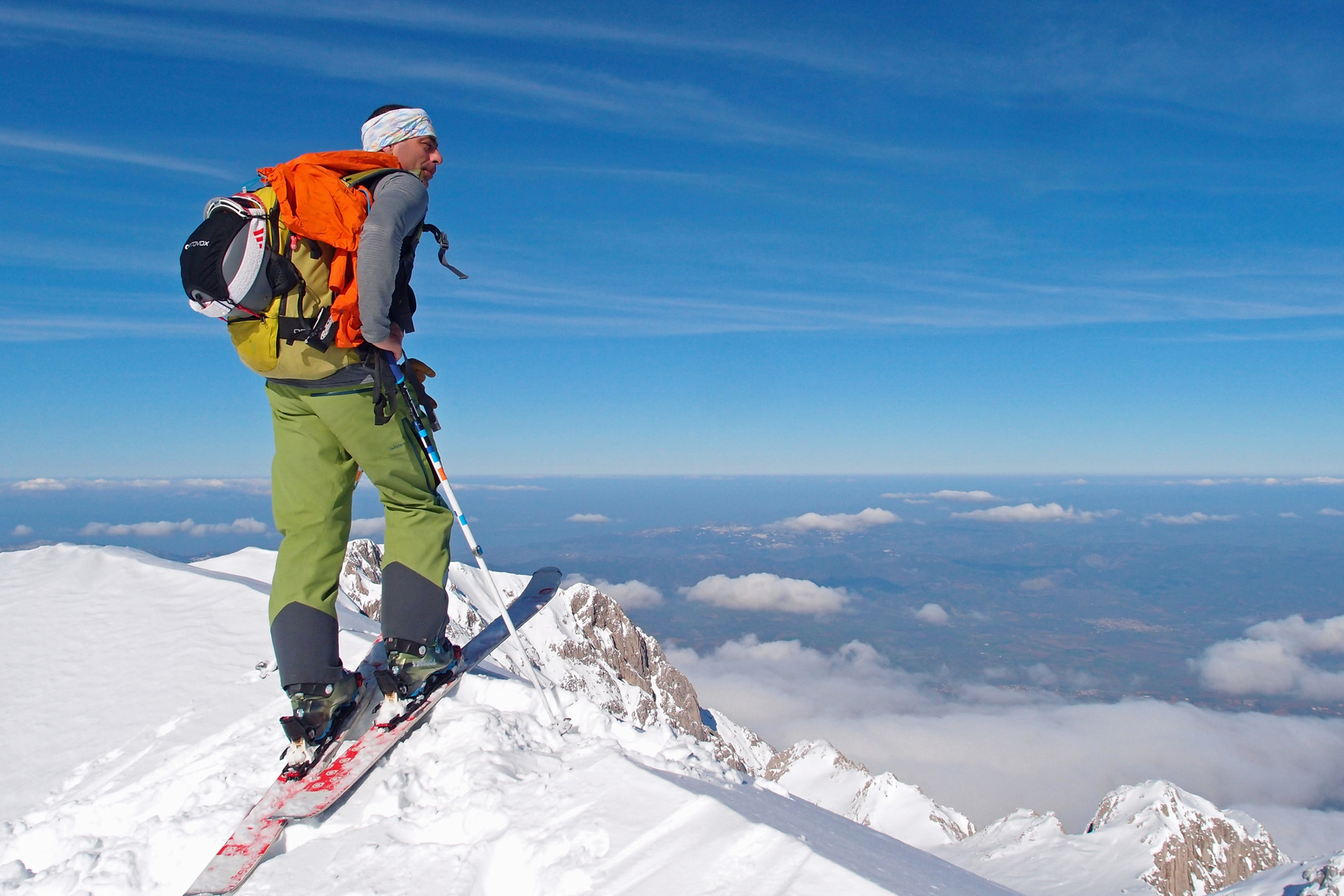 The view from the summit of Liakoura, highest point on Mt Parnassos massif