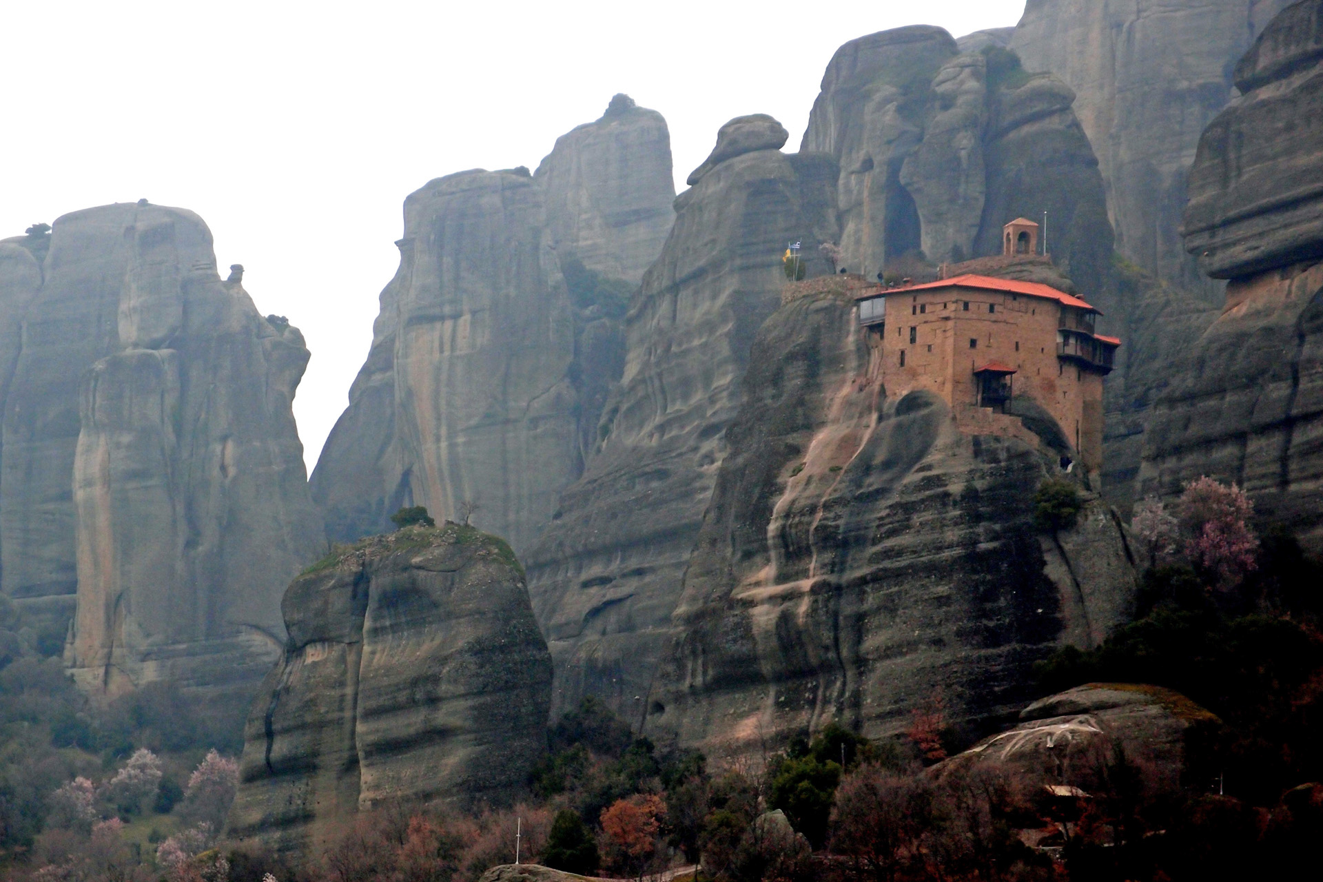 Meteora: one of six monasteries perched on conglomerate rock towers