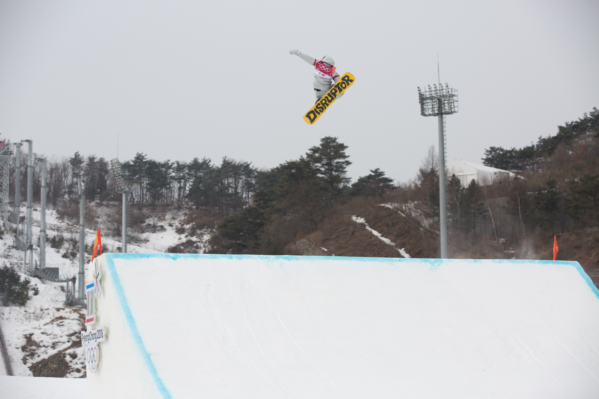 Kyle Mack in snowboard Big Air at the 2018 Olympics in Pyeongchang