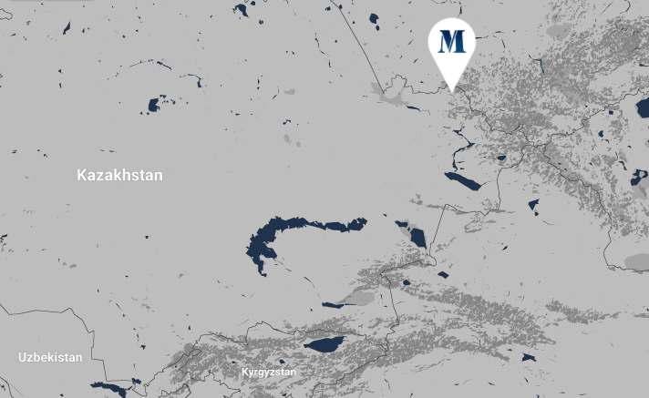 Mpora Map East Pole Kazakhstan cat skiing lodge location