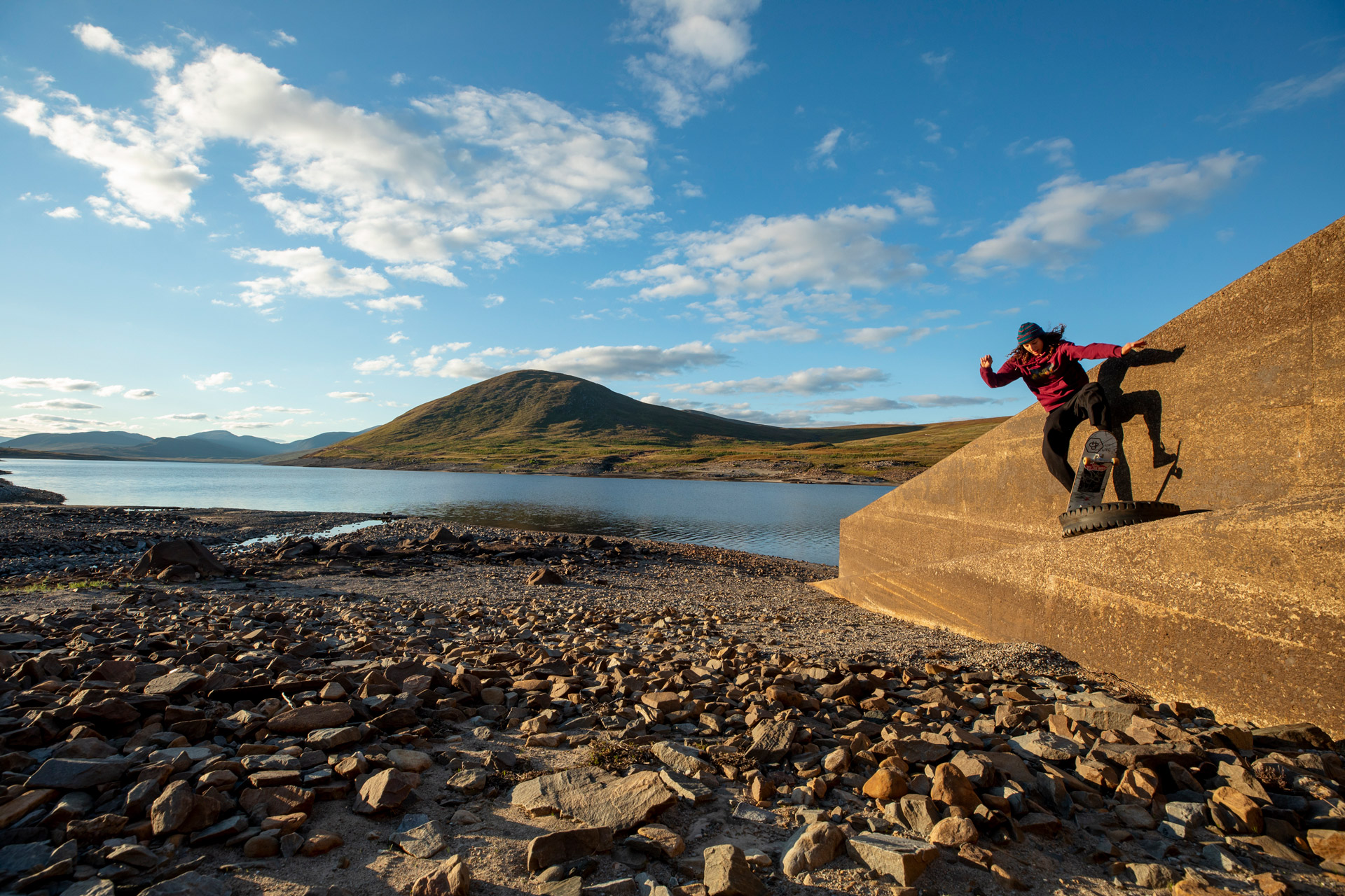 Highland-Fling-Skateboarding-In-Scotland-Loch-Glasgarnoch