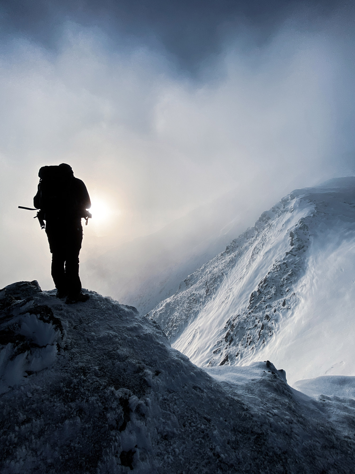 Climbing-Blencathra-In-Winter-Lake-District