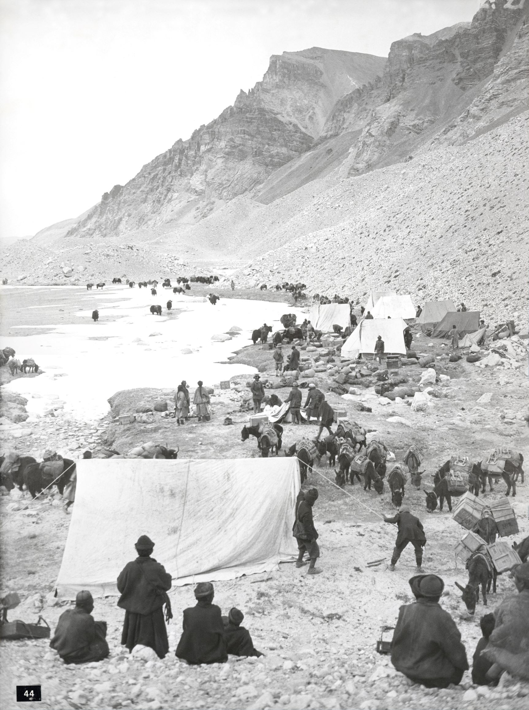 Base camp in 1922 by George Finch