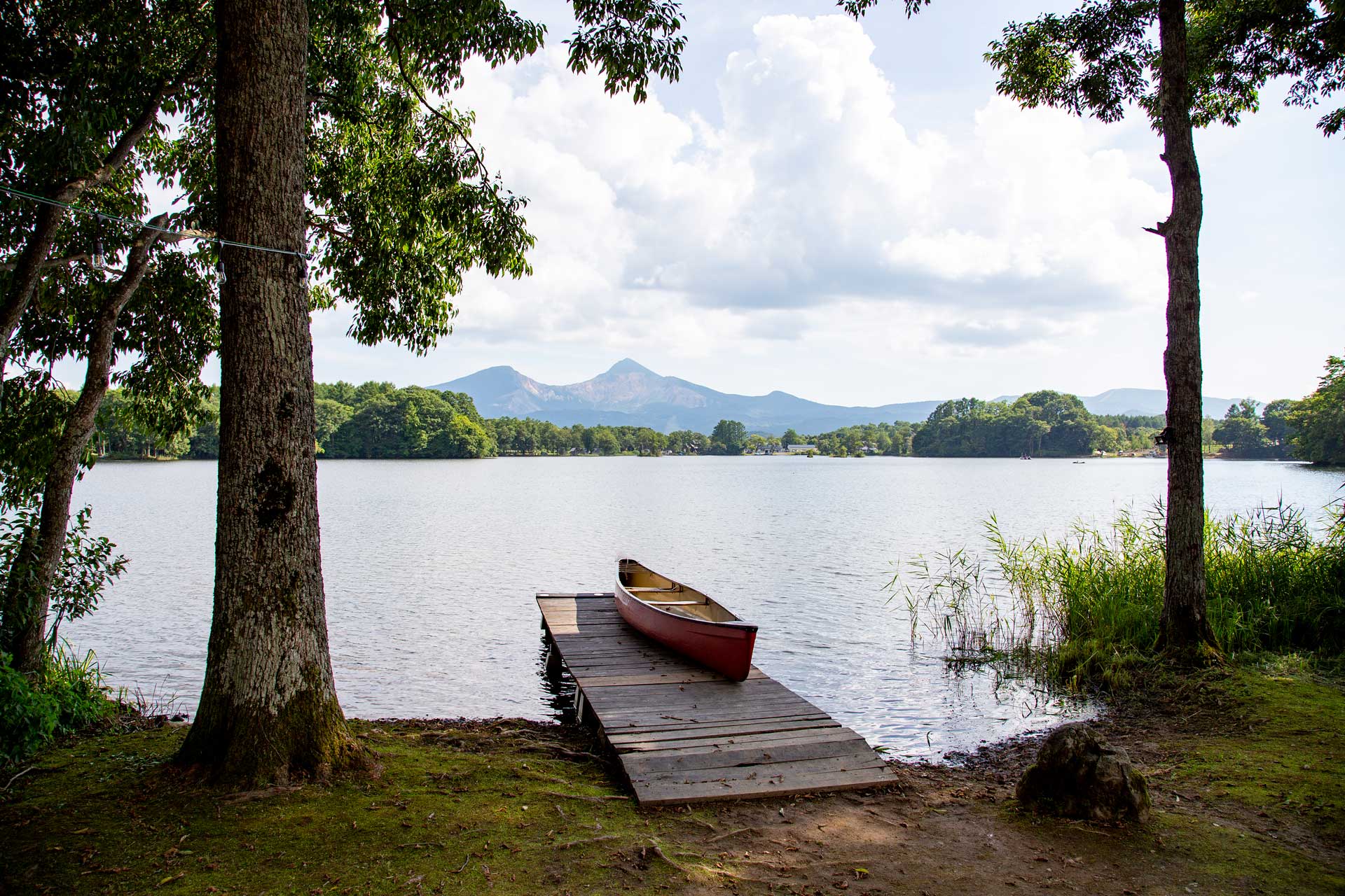 Lake Hibara with a boat