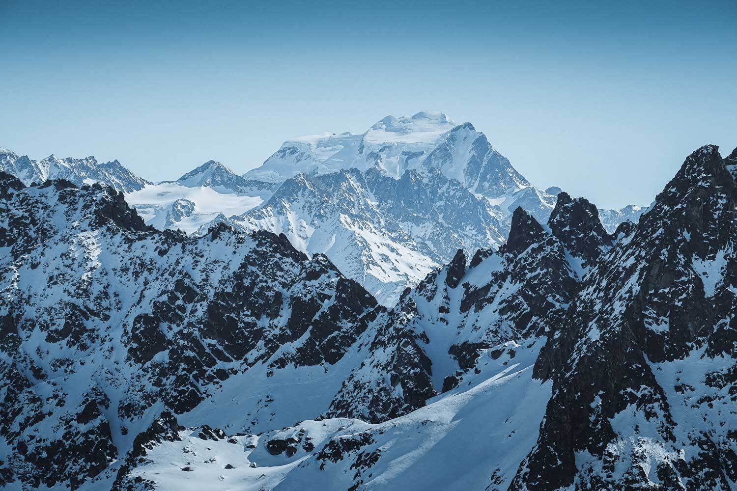 Grand Combin, the mountain massif in Switzerland