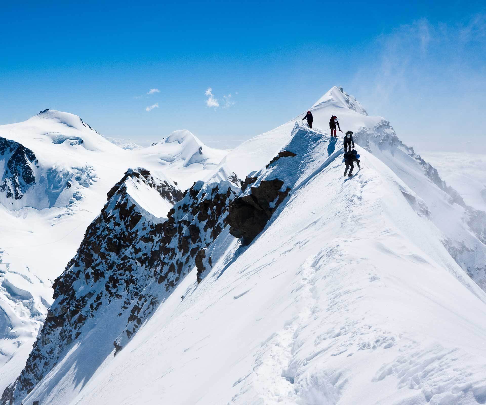 Lyskamm, the third highest mountain in Switzerland