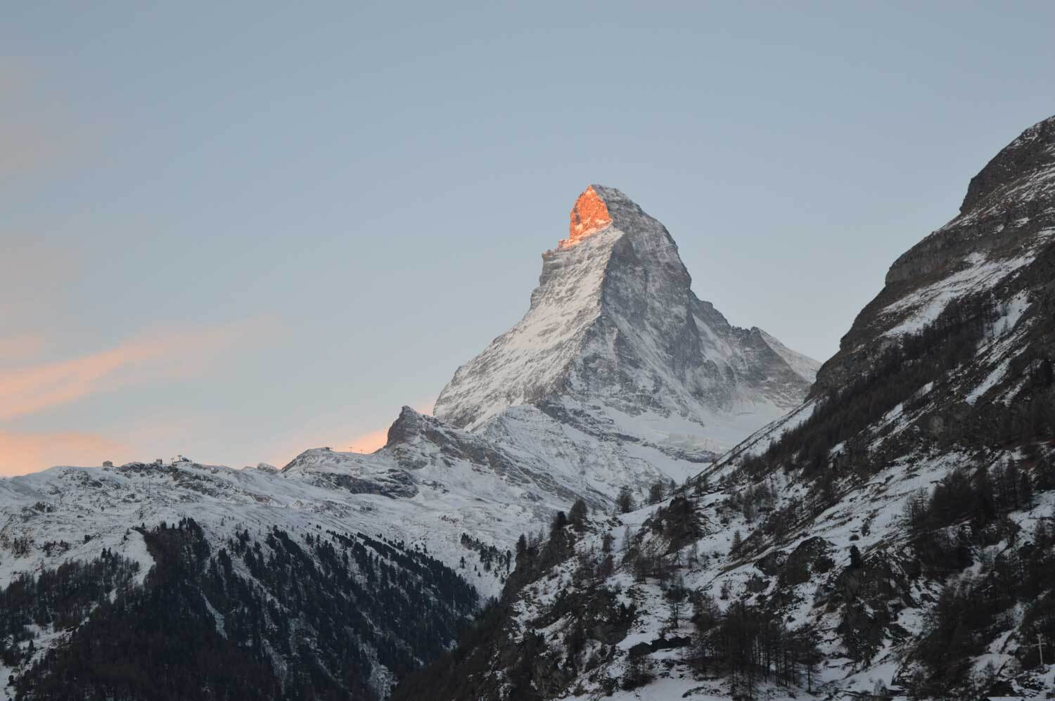 Matterhorn, the fifth tallest mountain in Switzerland