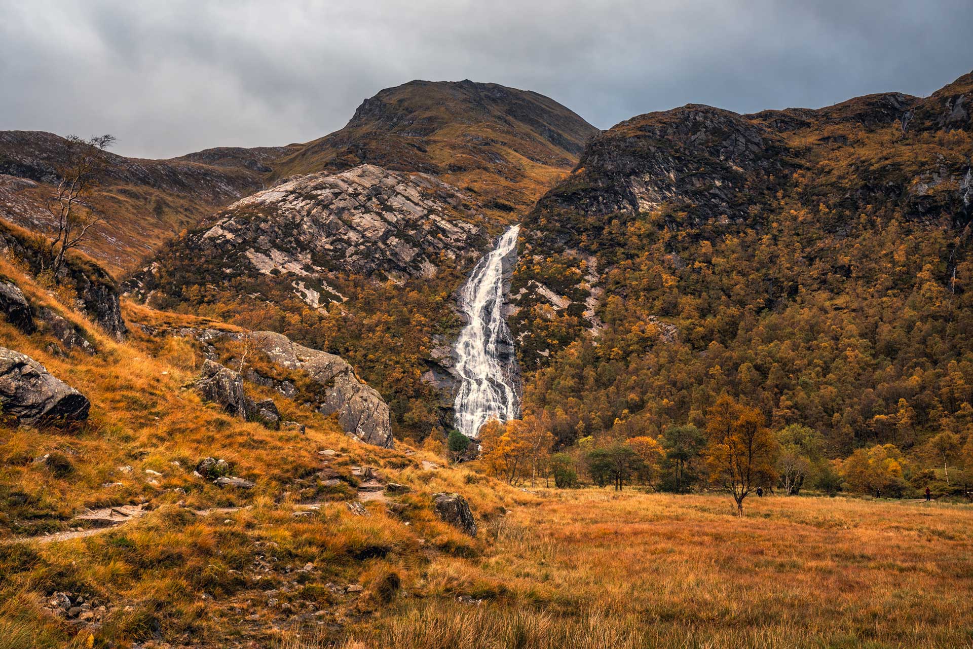 Steall Falls in Glen Nevis, Scotland