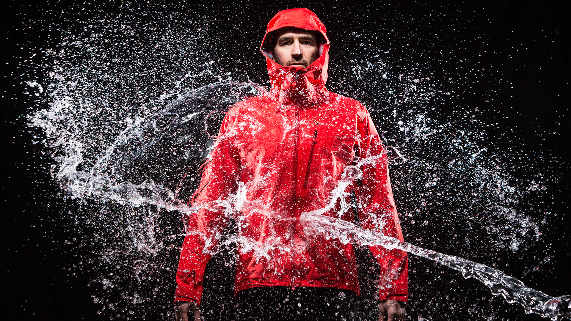 Montane Alpine Pro Jacket in simulated rain