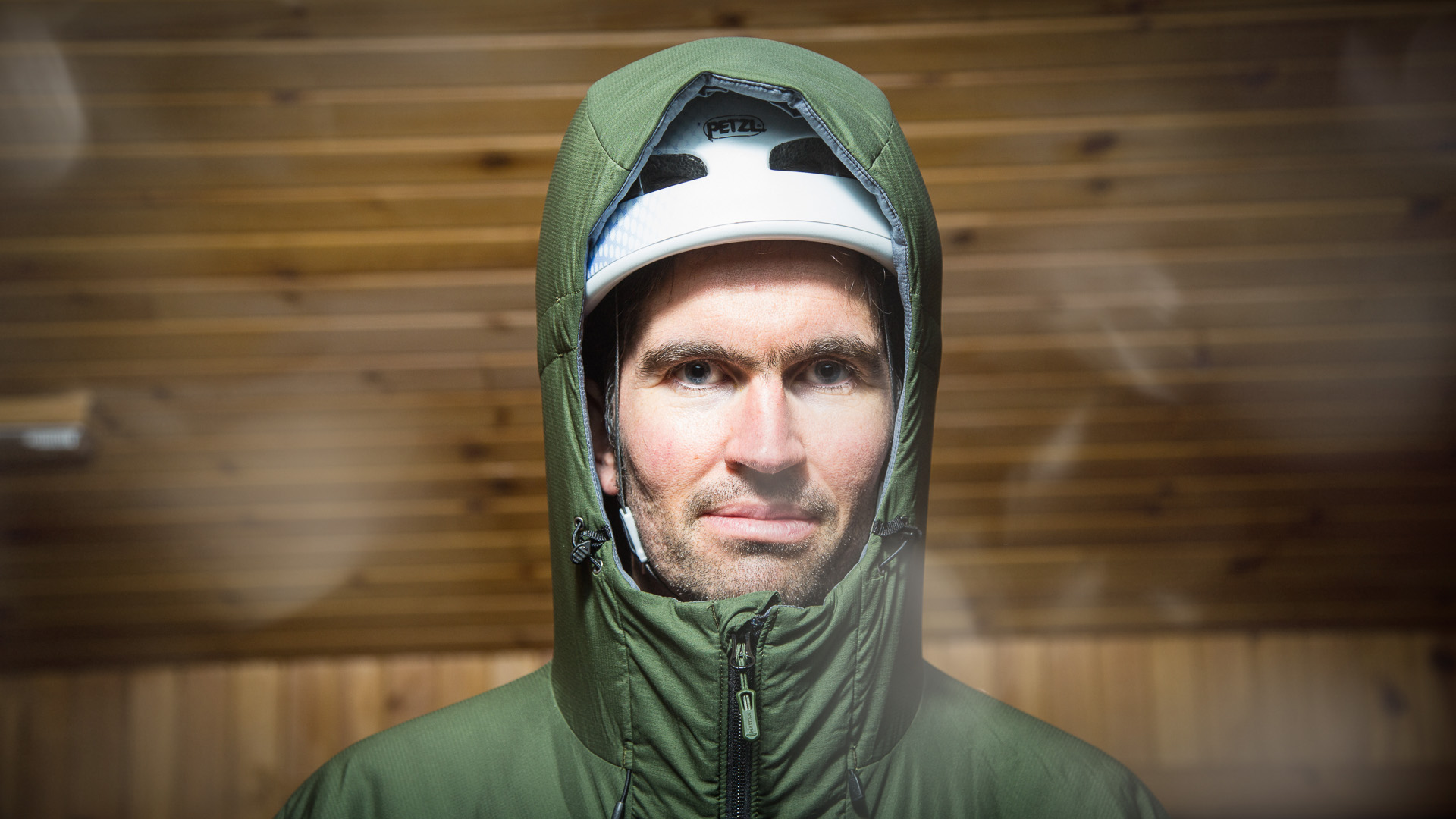 Marmot Astrum Jacket hood with helmet close-up