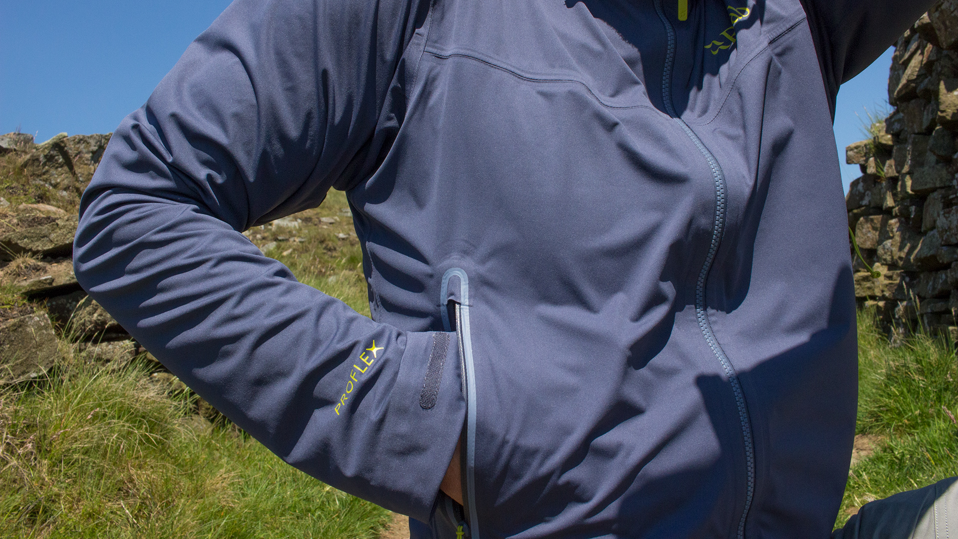 Rab Kinetic Plus Jacket pocket detail